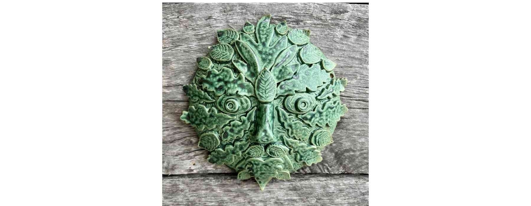 Intergenerational Pottery - Green Man Masks