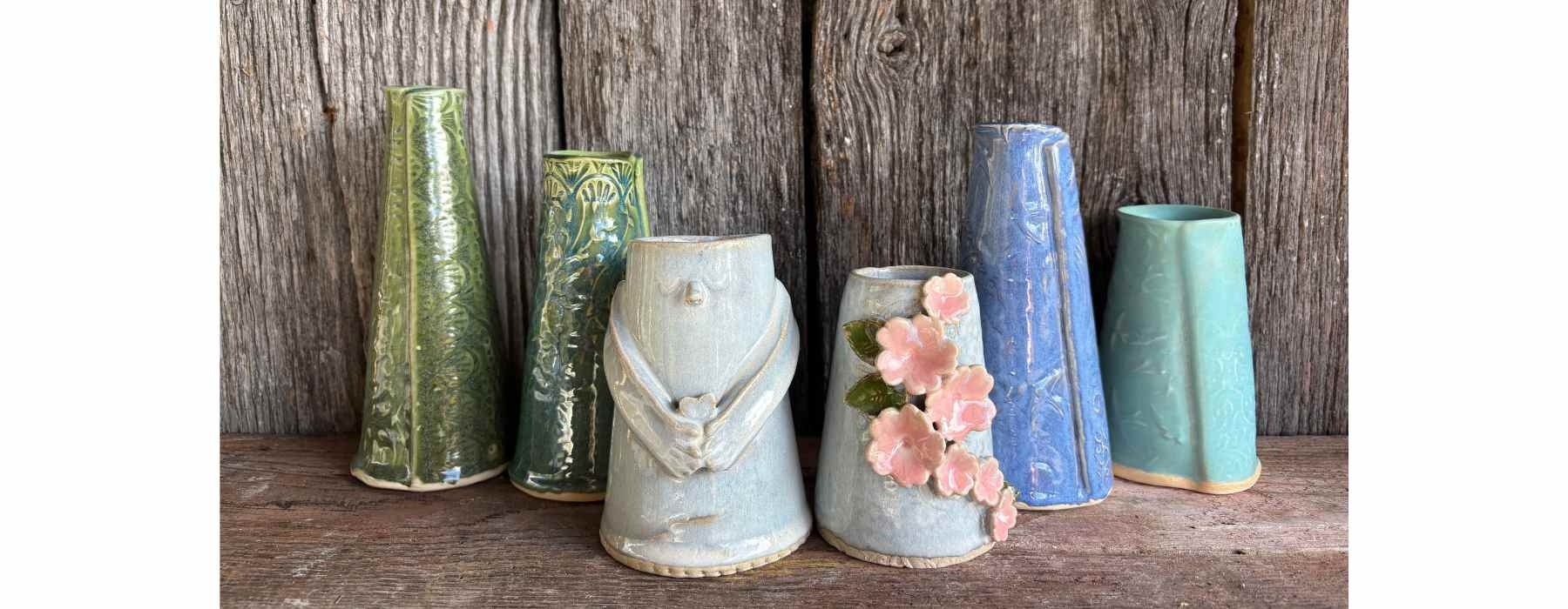 Youth Homeschool Pottery: Vases and Flowers