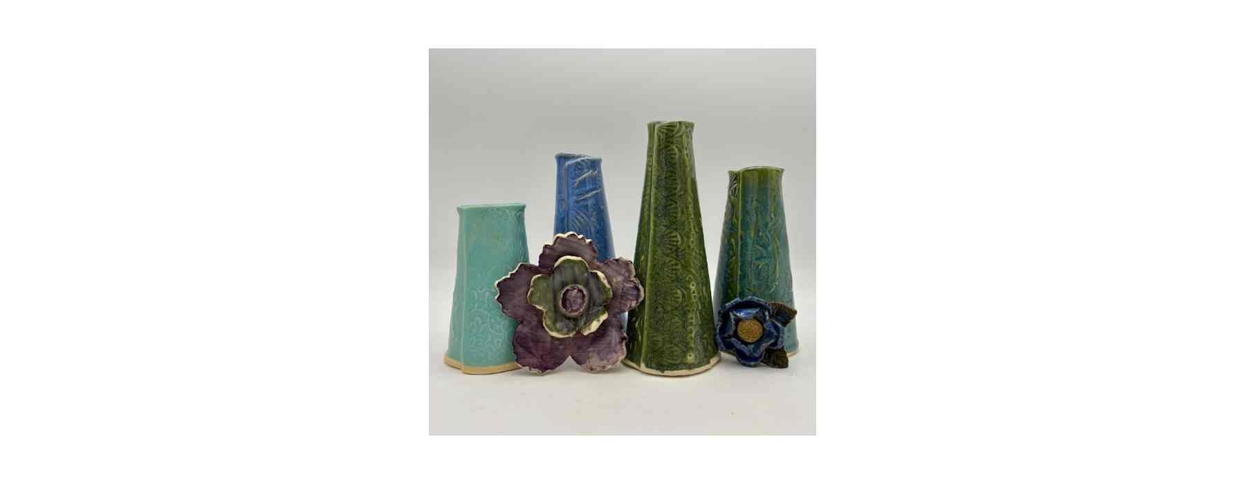 Youth Homeschool Pottery: Vases and Flowers