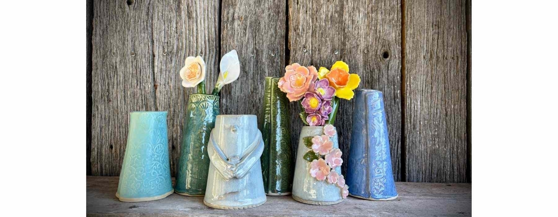 Youth Homeschool Pottery: Vases and Flowers